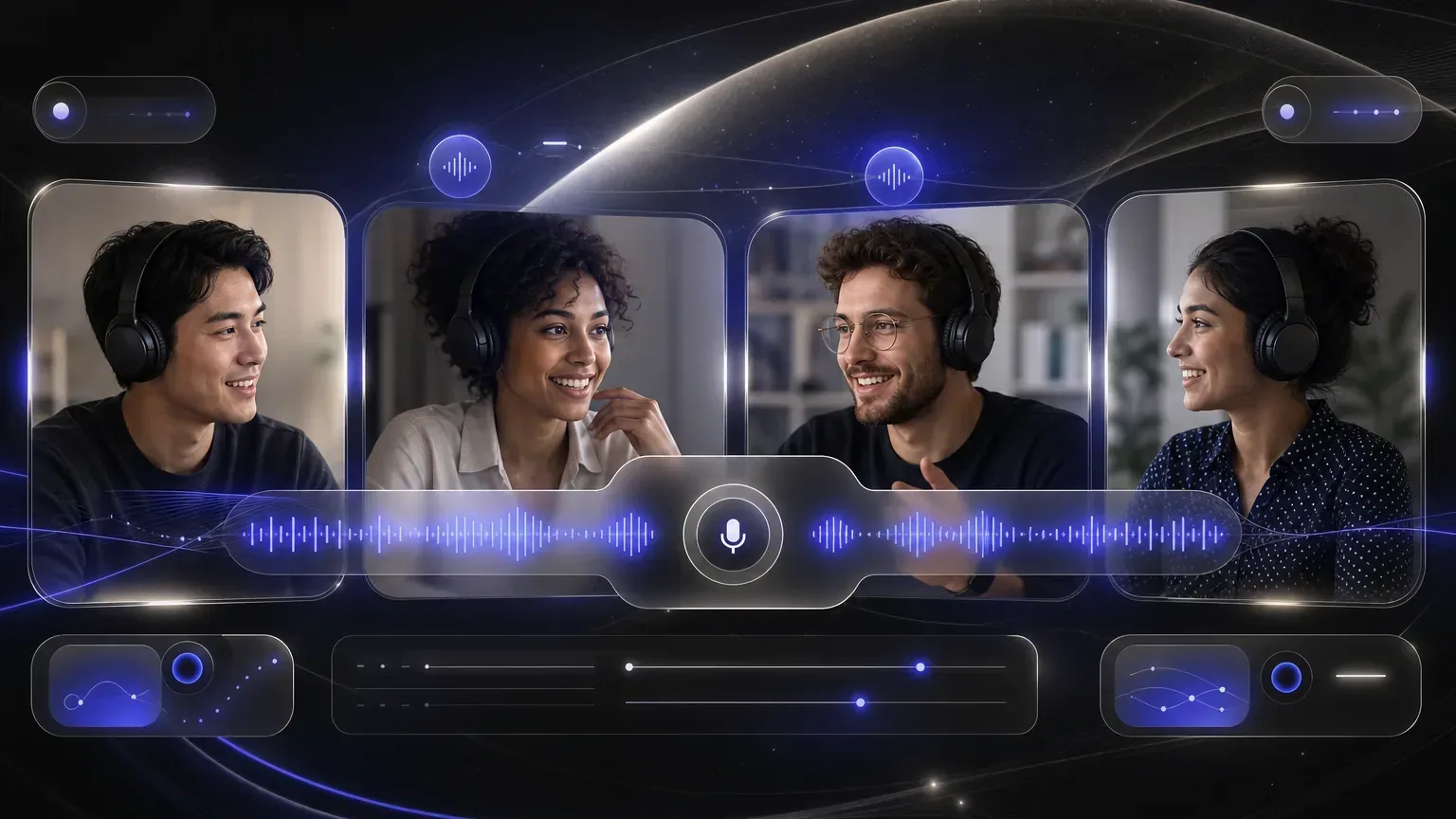 Remote team in an instant voice huddle inside ZyncSpace